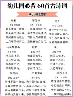 微博：2023澳门资料大全正版资料免费-幼儿园必备的60首古诗，从小开始启蒙