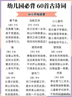 微博：2023澳门资料大全正版资料免费-幼儿园必备的60首古诗，从小开始启蒙